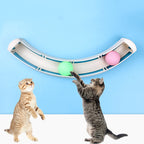 Pettsure PounceTrack white suction cat ball toy