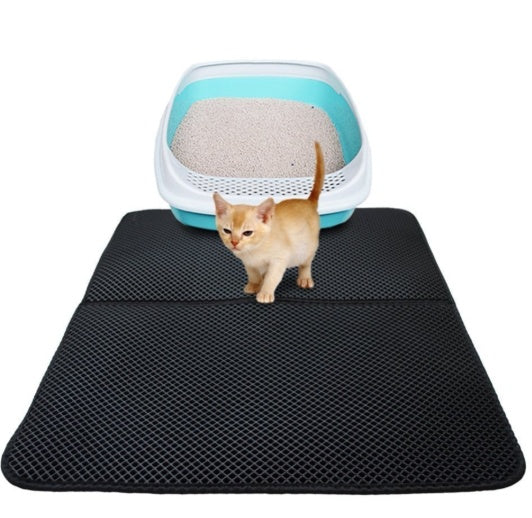 Pettsure LitterGuard double-layer black cat litter mat