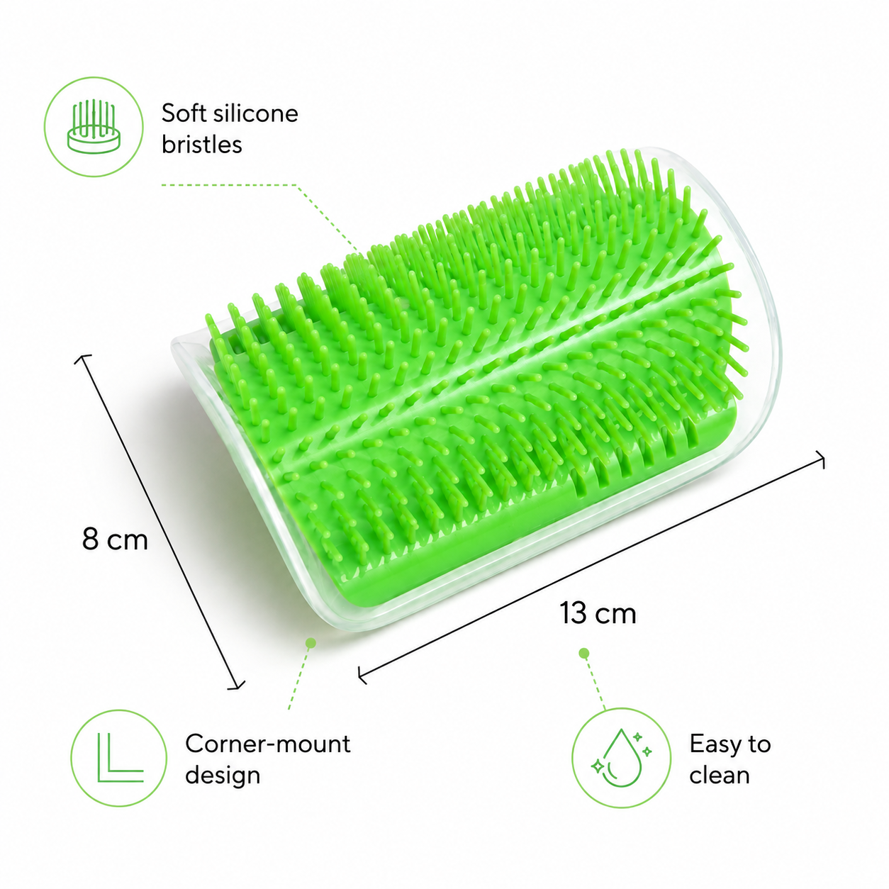 Pettsure PurrBrush wall-mounted grooming brush for cats